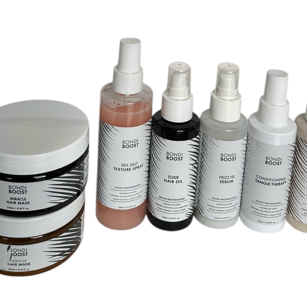 Bondi Boost Hair Care Set Lot of 7‎ Products Mask Sea Salt Hair Oil Frizz Serum